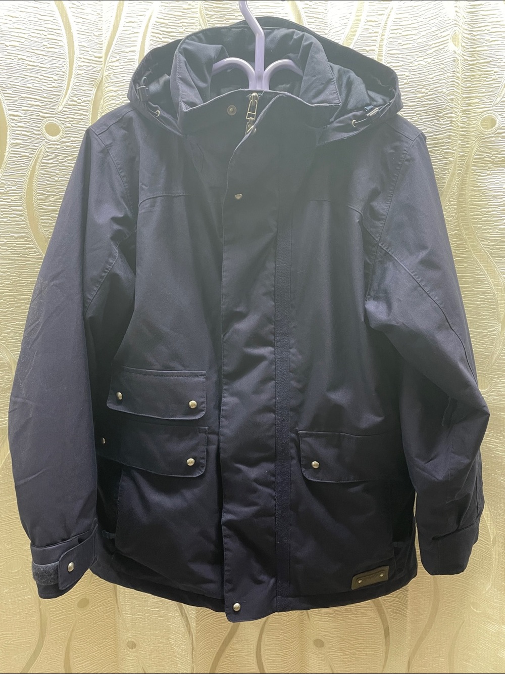 Burton Men's Dark Navy Hooded Raincoat